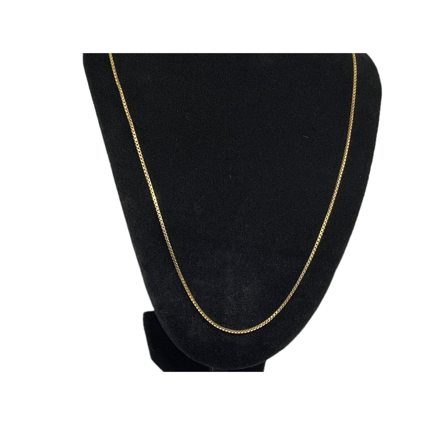 18K Gold Vermeil Box Chain Necklace 24” Dainty Chic Trendy Fashion Stylish NWT