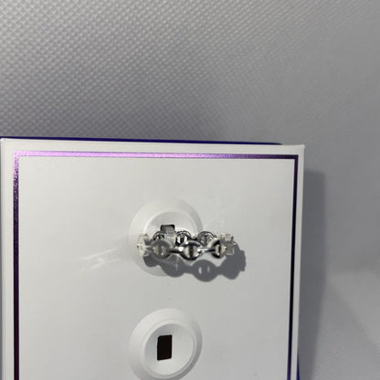 Rhodium Plated Ring (Size 6) Chain Link Style Women's Fashion Everyday Wear NWT