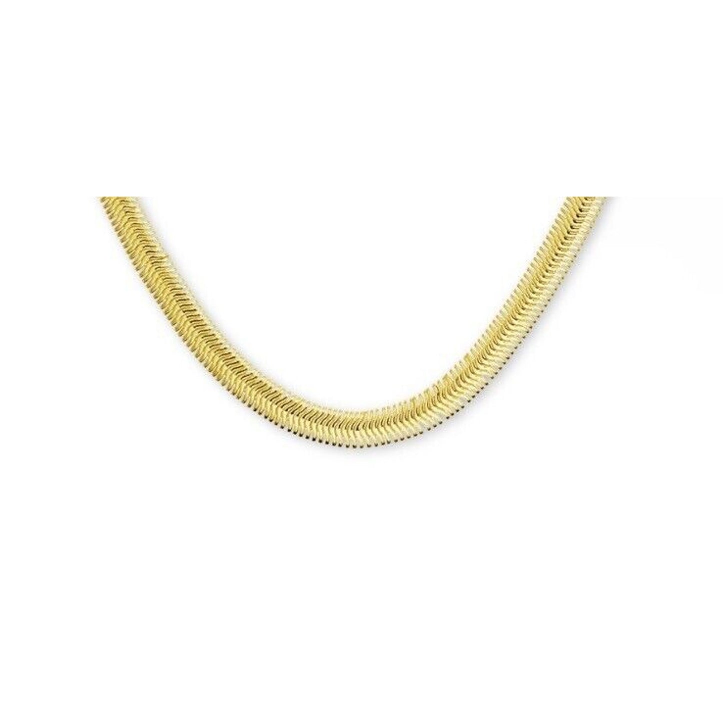 18K Gold Plated Snake Chain Necklace Shiny Chic Trendy Fashion Minimal Elegant