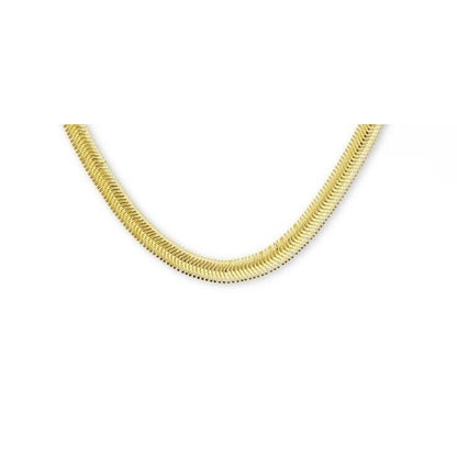 18K Gold Plated Snake Chain Necklace Shiny Chic Trendy Fashion Minimal Elegant