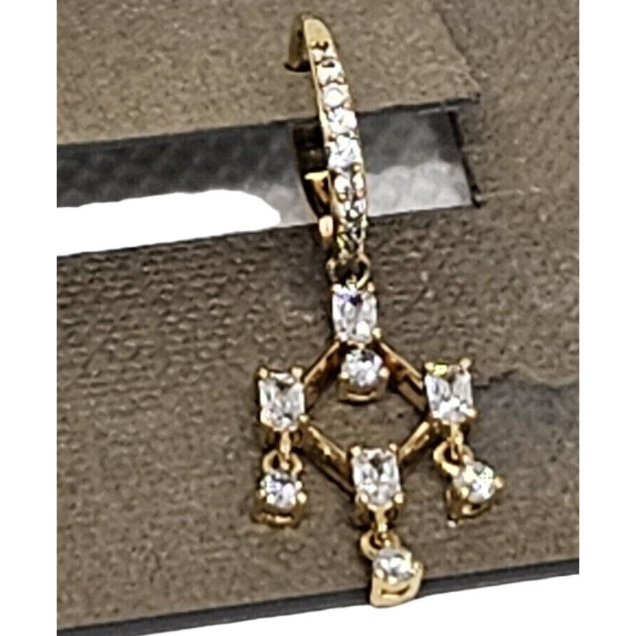 Eliot Danori Gold Plated CZ Drop Earrings Elegant Chic Stunning Trendy Fashion