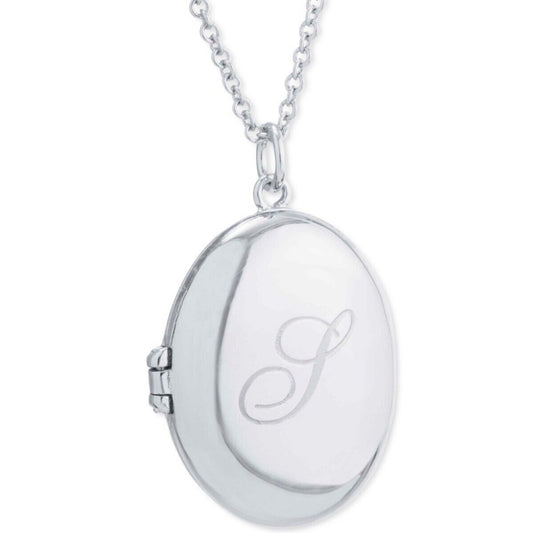 Sterling Silver L Initial Locket Necklace Intricate Chic Stylish Dainty Elegant