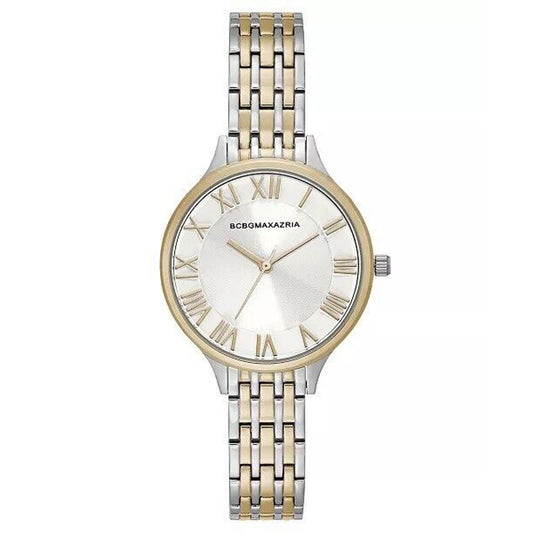 BCBGMAXAZRIA Gold Tone Stainless Steel Watch Fashion Stunning Chic Elegant NWT