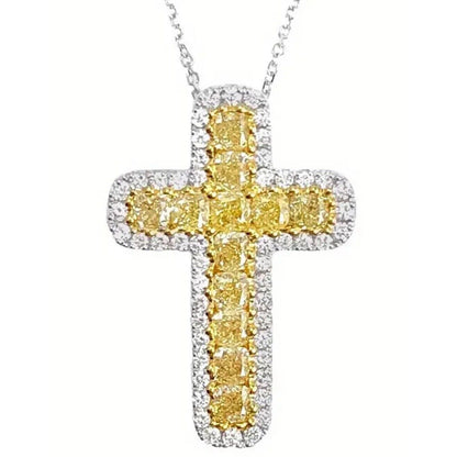 Silver Plated Crystal Cross Pendant Necklace Stunning Chic Style Faith Elegant