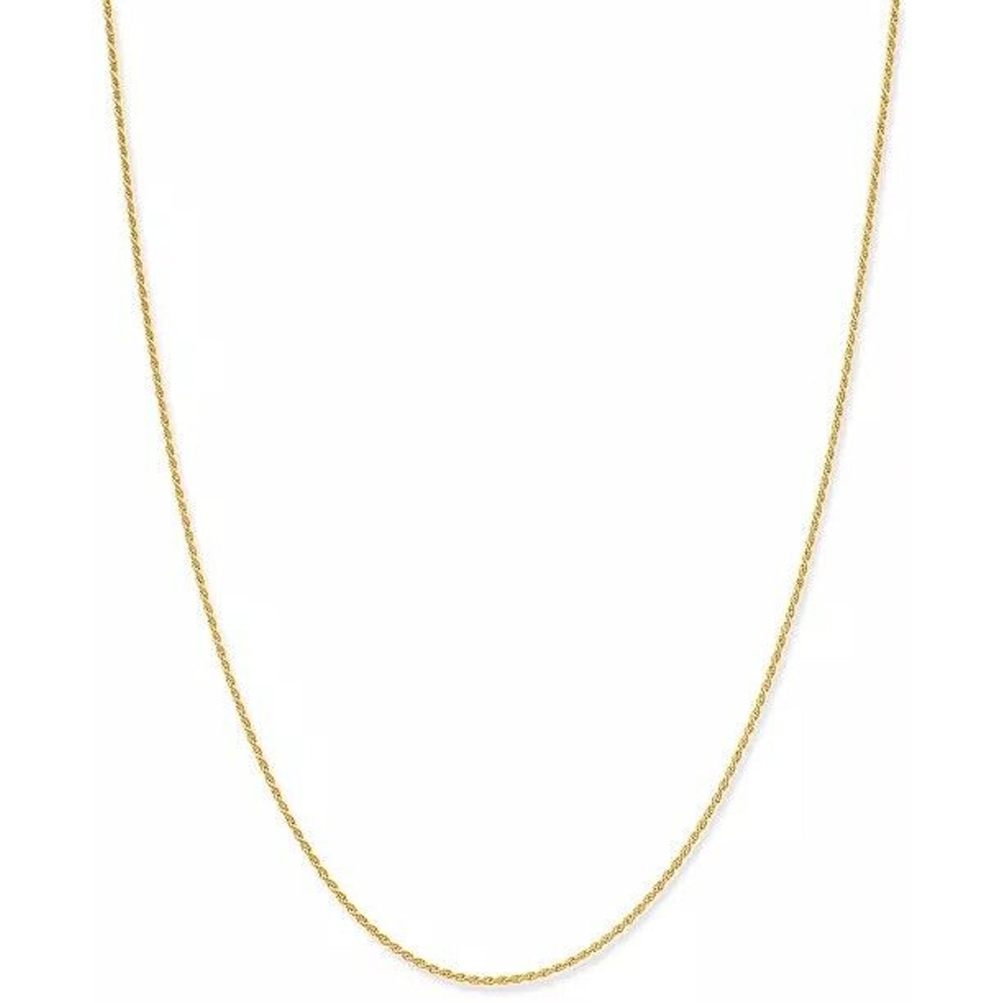 18K Gold Vermeil Rope Chain Necklace 24” Chic Everyday Wear Style Fashion Trendy