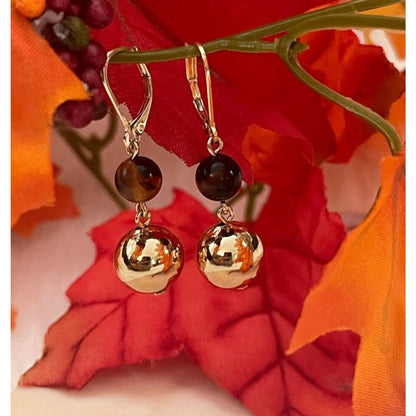 Ralph Lauren Gold Tone Tortoise Drop Earrings Elegant Stunning Style Fashion NWT