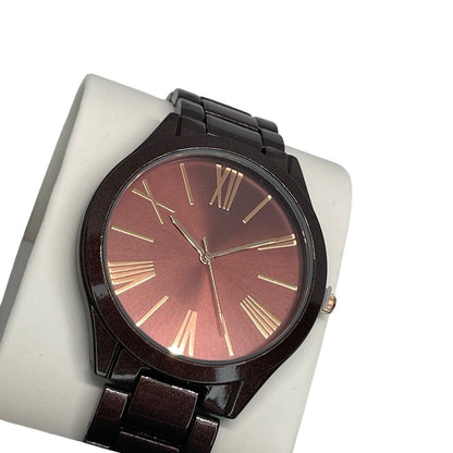 Two Tone Brown Bracelet Watch 42mm Stunning Stylish Trendy Fashion Chic NWT Vday