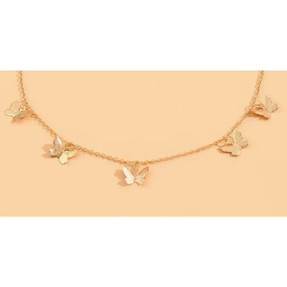 18K Gold Plated Butterfly Collar Necklace Chic Stylish Fashion Trendy Shiny NWT