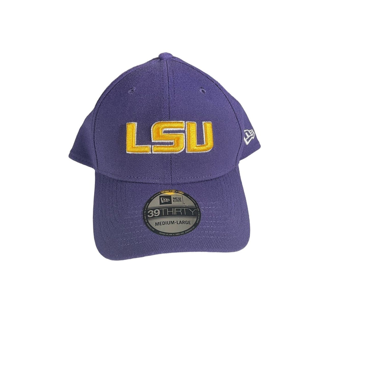 LSU Tigers Stretch Fitted Hat SZ S/M New Era Embroidered Big Logo Ballcap NCAA