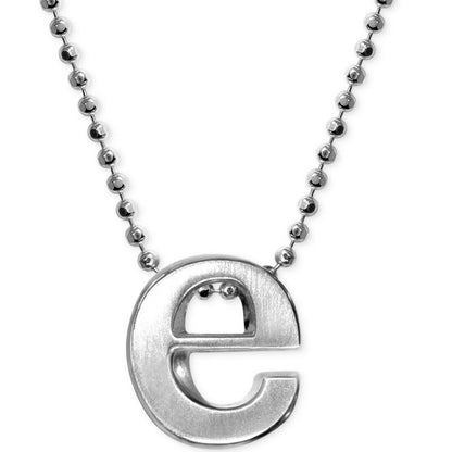 Alex Woo Sterling Silver ‘E’ Initial Pendant Necklace NY Designer Luxury Fashion