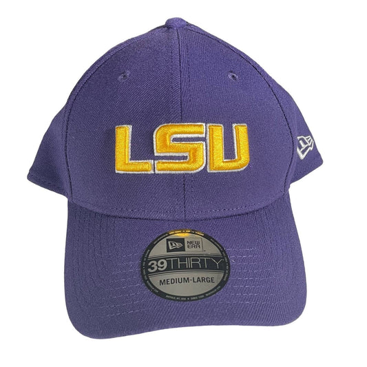 LSU Tigers Stretch Fitted Hat SZ S/M New Era Embroidered Big Logo Ballcap NCAA