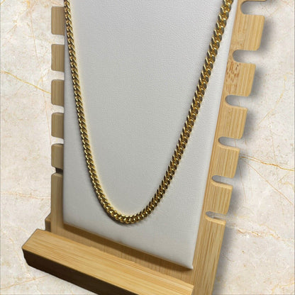 THICK 18K Gold Over Sterling Silver Chain Necklace Curb 24” Style Fashion