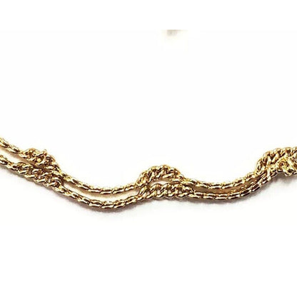 Gold Tone Double Chain Anklet Style Fashion Elegant Shiny Everyday Wear Chic NWT