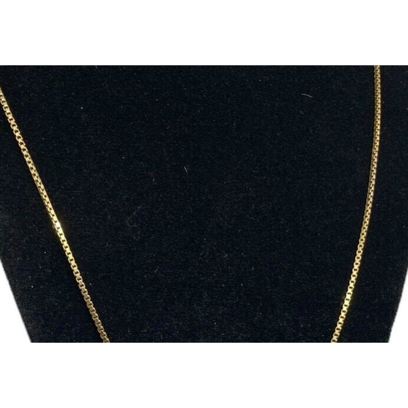 18K Gold Vermeil Box Chain Necklace 24” Dainty Chic Fashion Trendy Stylish NWT