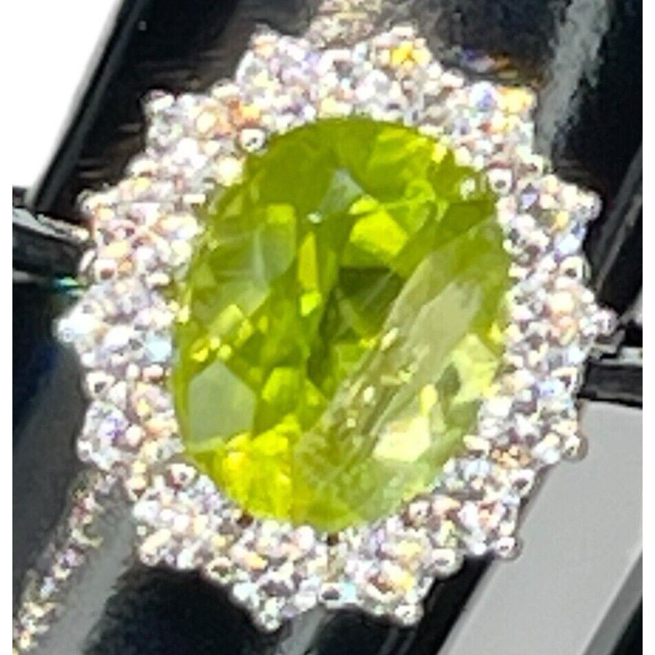 LUXY Gems Natural Peridot Sterling Silver Ring (2 ct.) Luxury Fashion (Sz 7) NWT