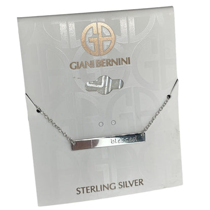 Sterling Silver Blessed Pendant Necklace Elegant Stylish Chic Fashion Trendy NWT