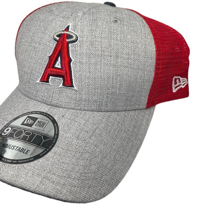 Los Angeles Angels Trucker Snapback Hat New Era A Logo Gray Cap Ballcap MLB NWT