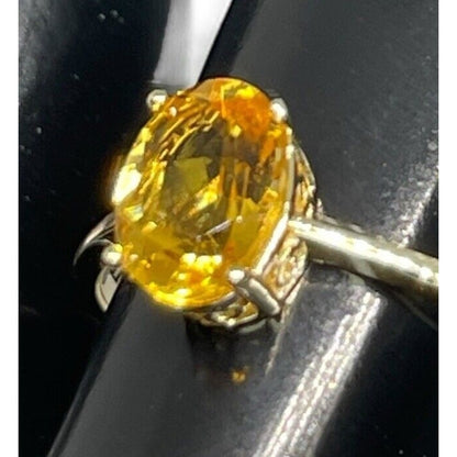 LUXY Gems Natural Citrine 18K Gold Vermeil Solitaire Ring (1 ct.) Luxury Fashion