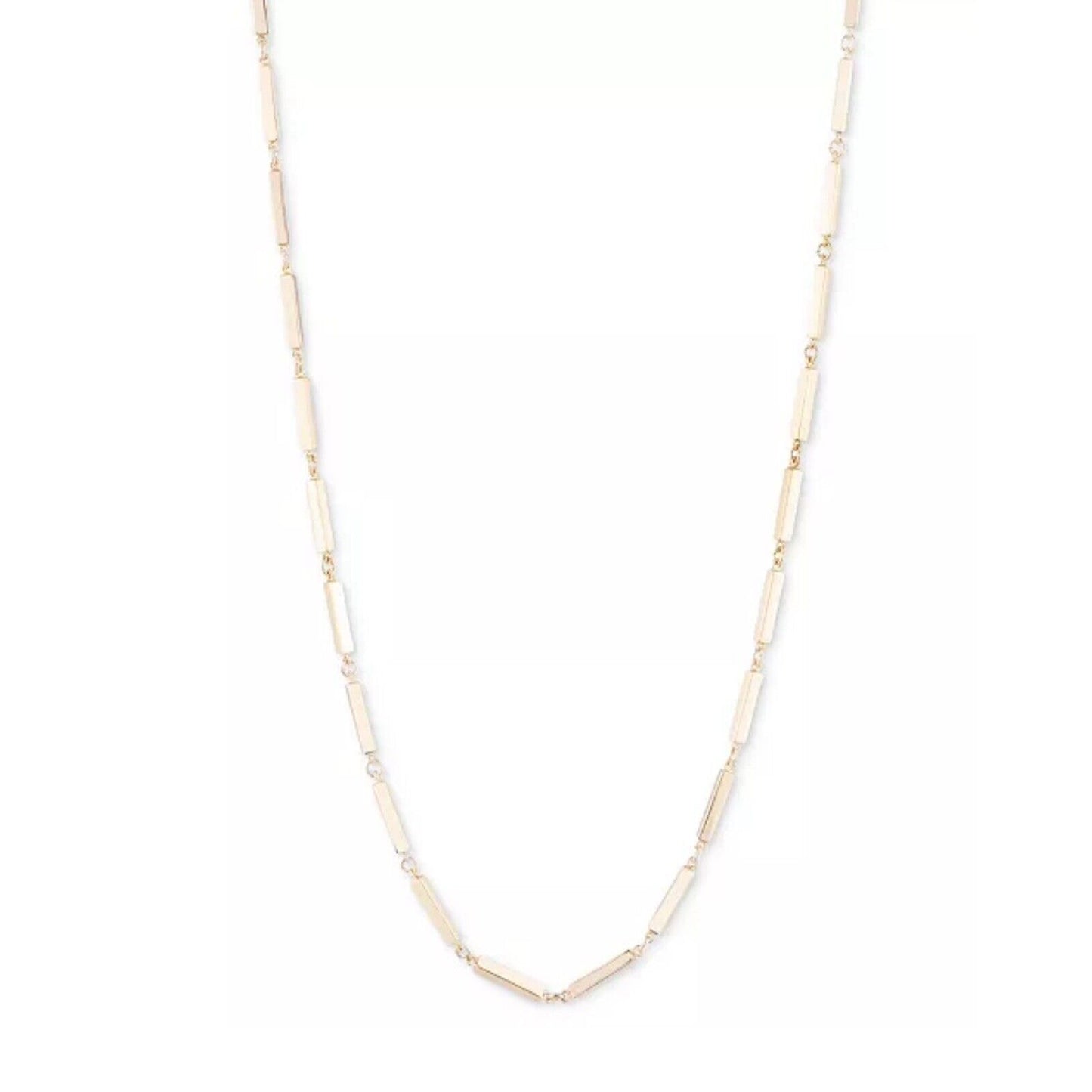 Ralph Lauren Gold Tone Bar Link Necklace Chic Fashion Minimal Trendy Stylish NWT