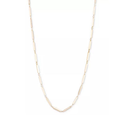 Ralph Lauren Gold Tone Bar Link Necklace Chic Fashion Minimal Trendy Stylish NWT