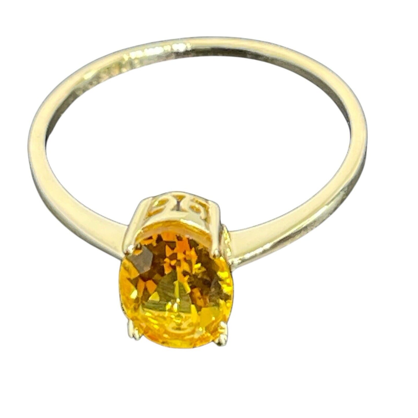 LUXY Gems Natural Citrine 18K Gold Vermeil Solitaire Ring (1 ct.) Luxury Fashion