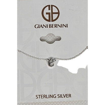 Sterling Silver Mini 'E' Initial Pendant Necklace Chic Trendy Style Fashion NWT