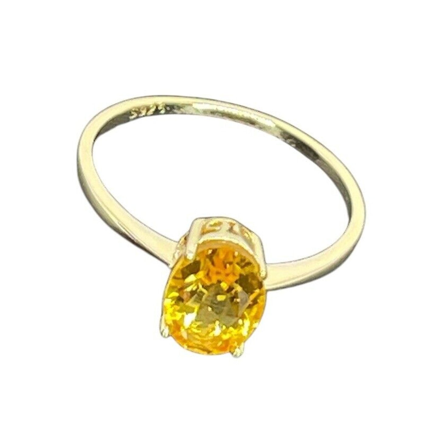 LUXY Gems Natural Citrine 18K Gold Vermeil Solitaire Ring (1 ct.) Luxury Fashion