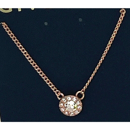 Givenchy Rose Gold Plated CZ Necklace Luxury Designer Cuban Chain Fashion Trendy