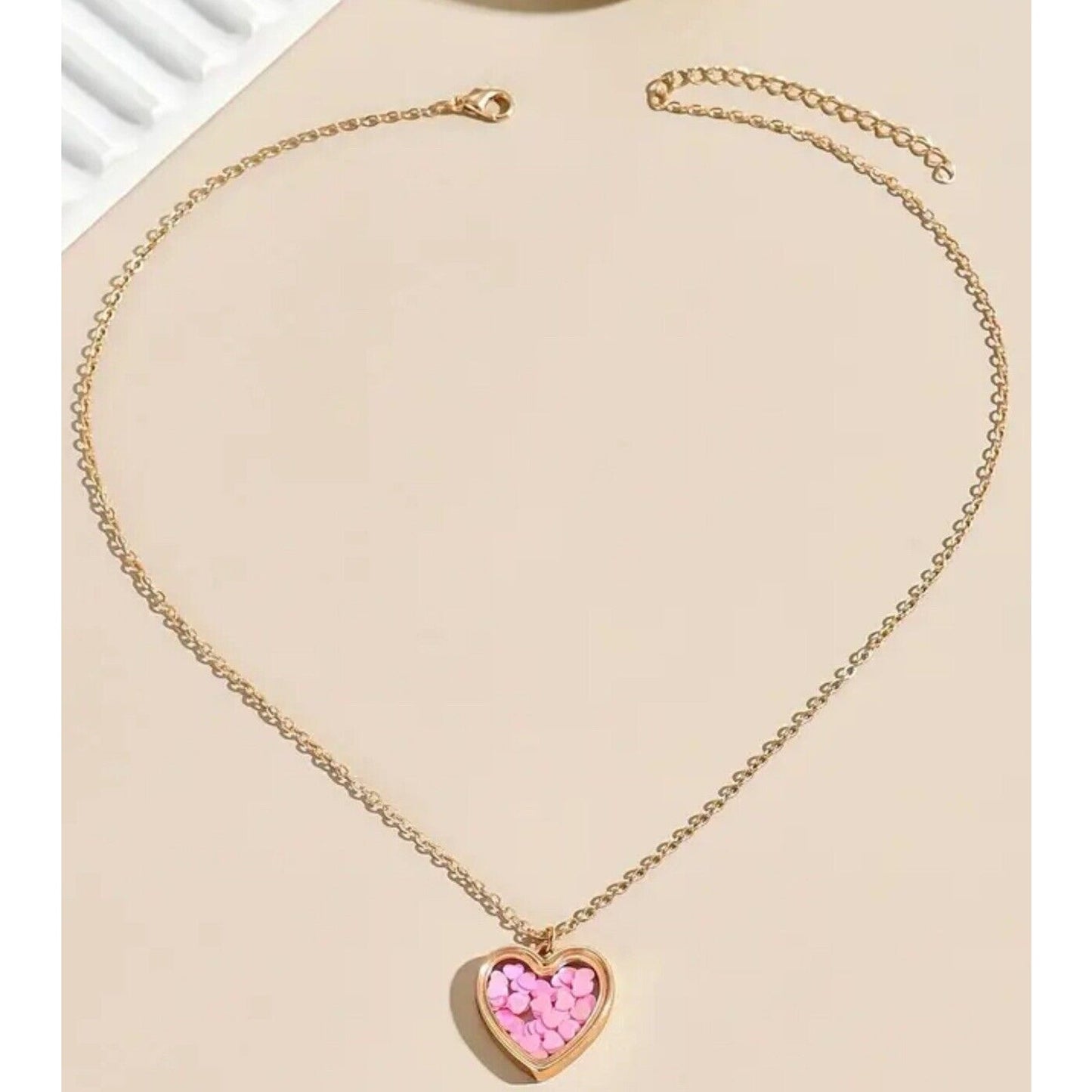 18K Gold Plate 'Heart Full Of Love' Pendant Necklace Chic Stylish Trendy Fashion