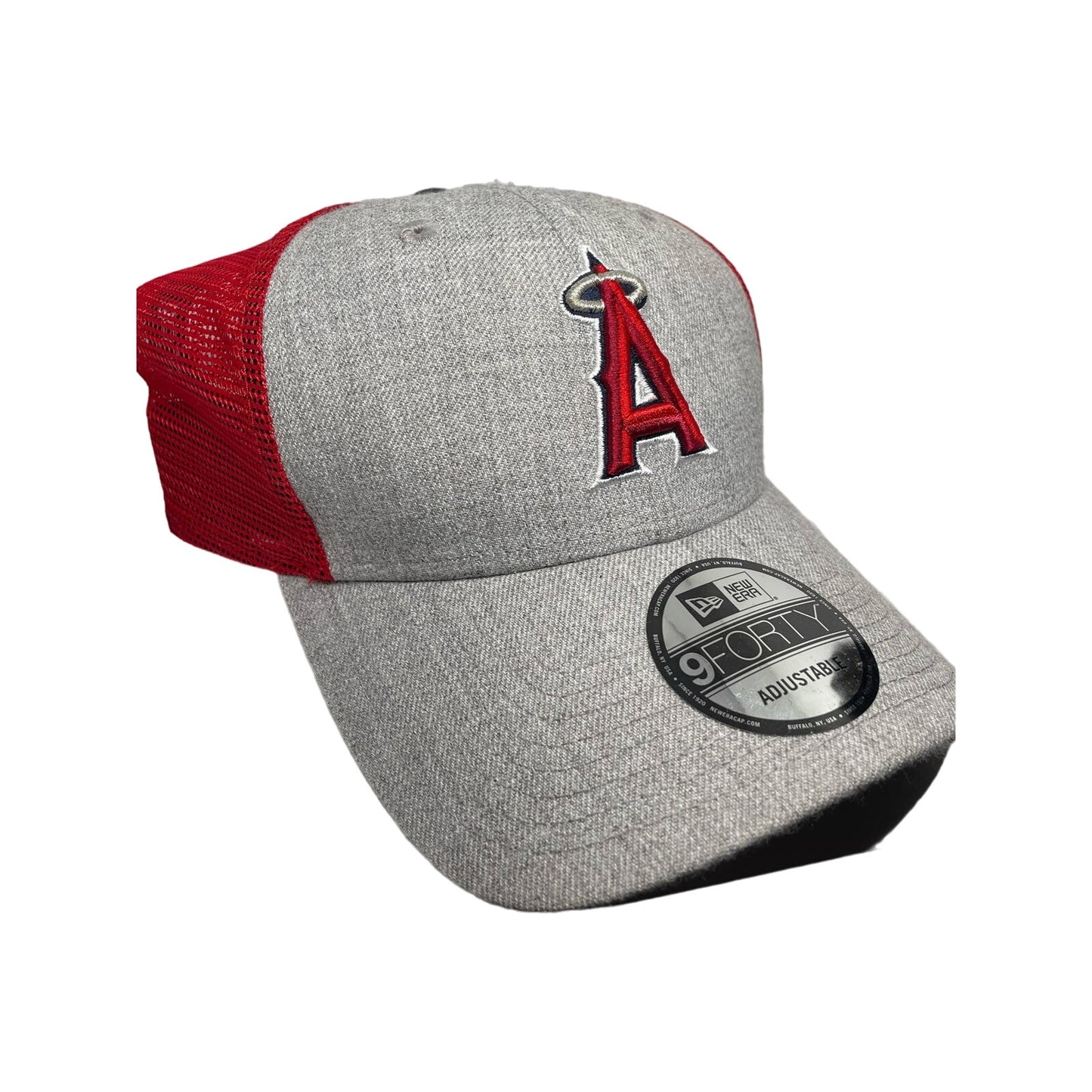 Los Angeles Angels Trucker Snapback Hat New Era A Logo Gray Cap Ballcap MLB NWT