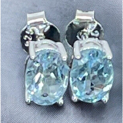 LUXY Gems Natural Blue Topaz Sterling Silver Earrings (1.8 cts.) Luxury Fashion