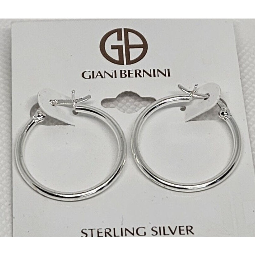 Sterling Silver Hoop Earrings Chic Trendy Fashion Stylish Shiny Minimal Elegant