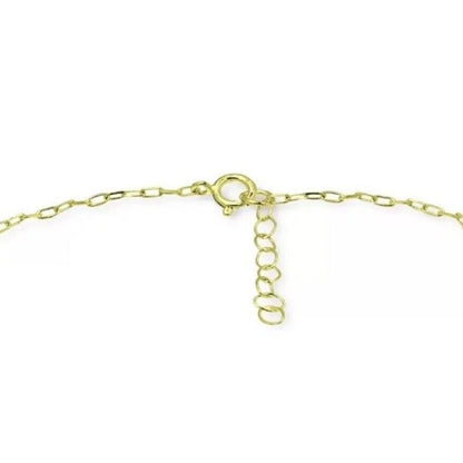 18k Gold Vermeil CZ Oval Charm Anklet Elegant Chic Elegant Chain Stylish Fashion