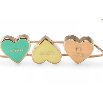 Gold Tone Triple Heart Bolo Bracelet Xoxo Stylish Fashion Trendy XOXO NWT Vday