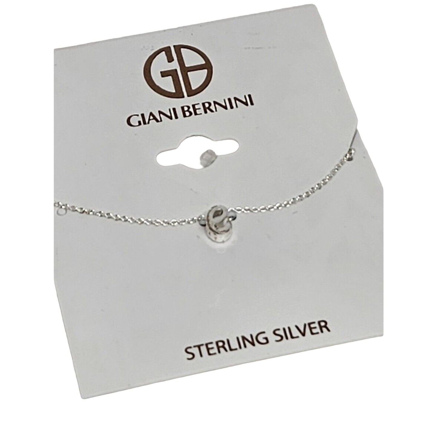 Sterling Silver Mini 'E' Initial Pendant Necklace Chic Trendy Style Fashion NWT