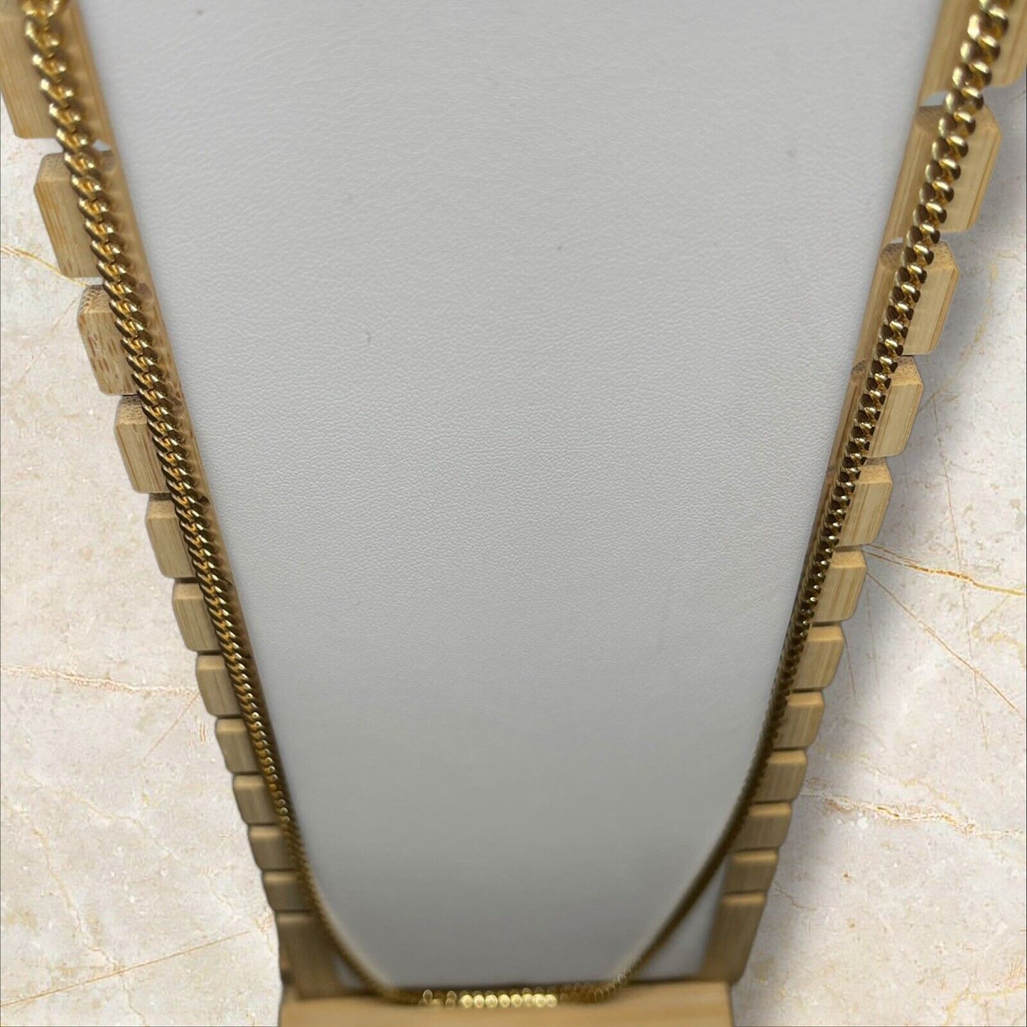 THICK 18K Gold Over Sterling Silver Chain Necklace Curb 24” Style Fashion