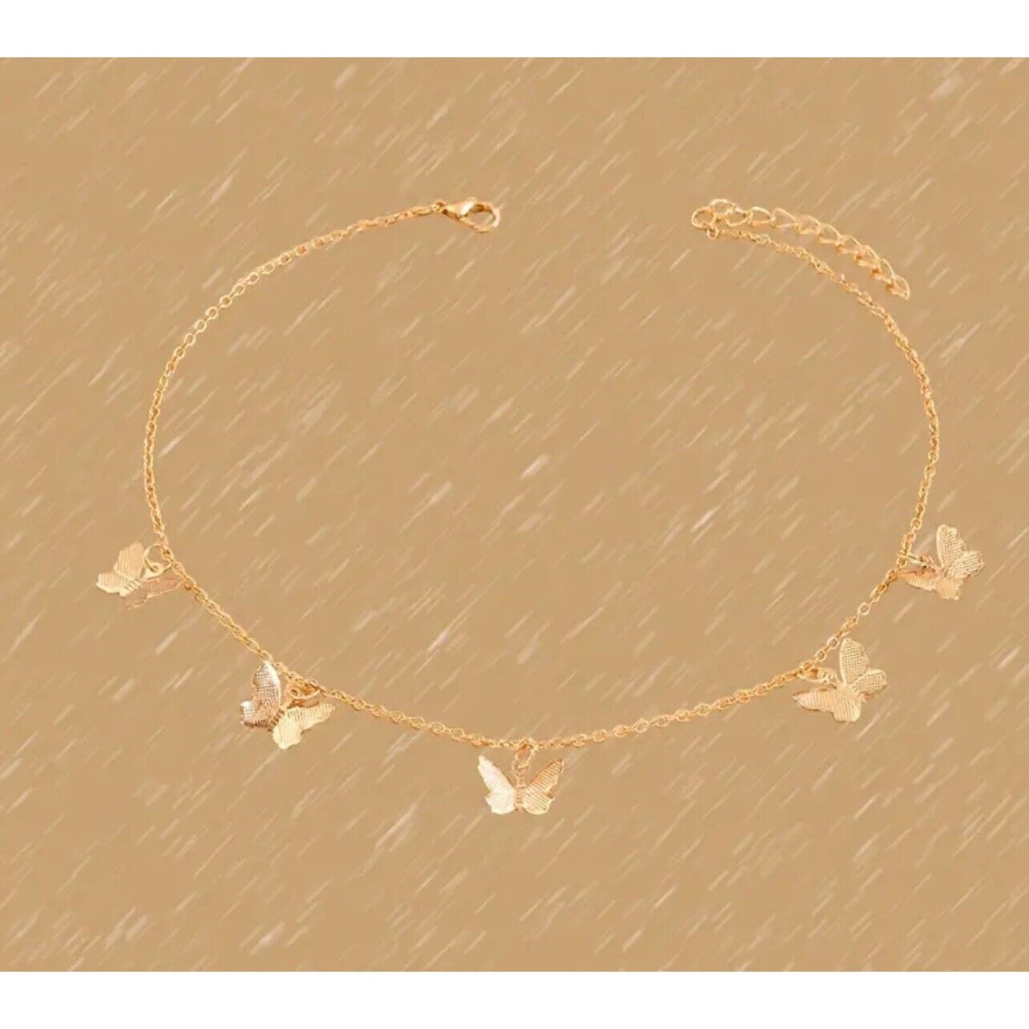 18K Gold Plated Butterfly Collar Necklace Chic Stylish Fashion Trendy Shiny NWT