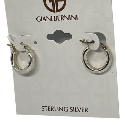 Sterling Silver Hoop Earrings Elegant Minimal Chic Fashion Trendy Everyday Wear