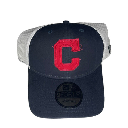 Cleveland Indians Trucker Snapback Hat Embroidered C Logo Cap MLB Baseball NWT