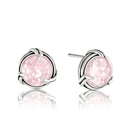 Peter Thomas Roth Natural Rose Quartz Sterling Silver Earrings (4.5 cts.) Luxury