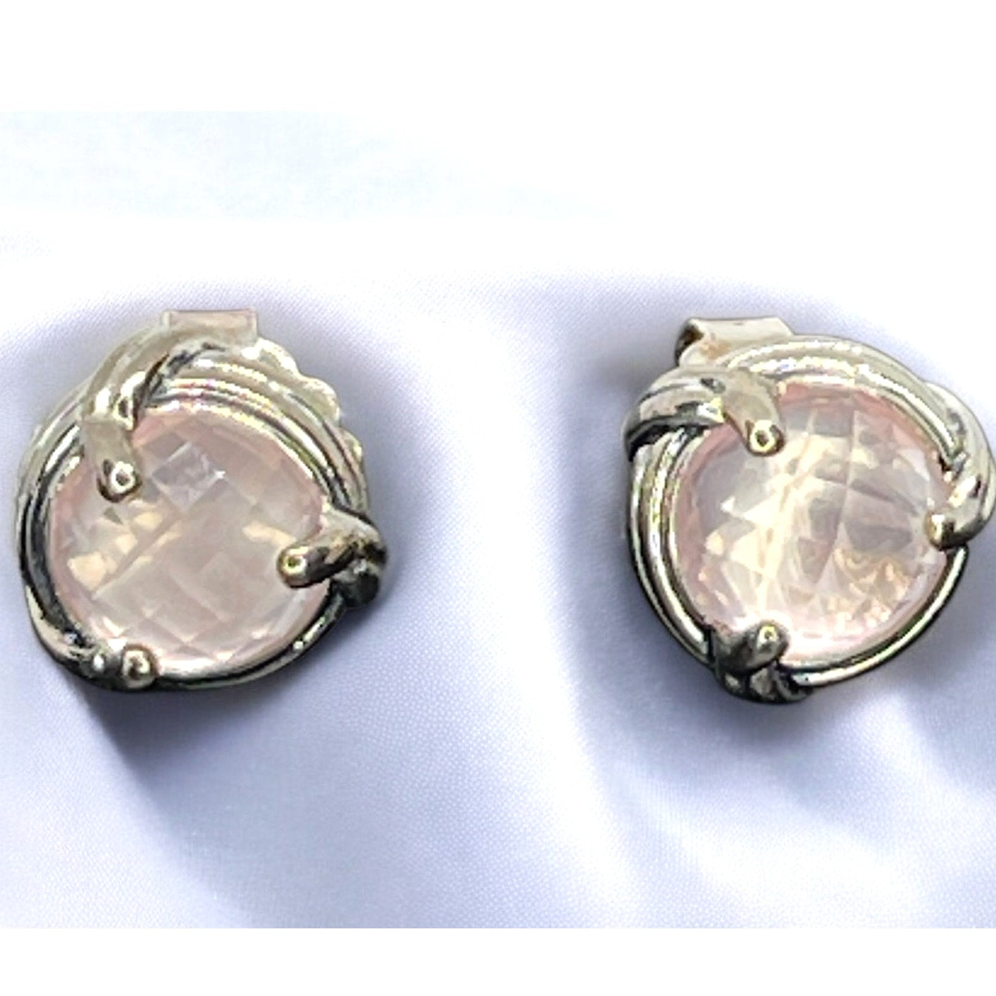 Peter Thomas Roth Natural Rose Quartz Sterling Silver Earrings (4.5 cts.) Luxury