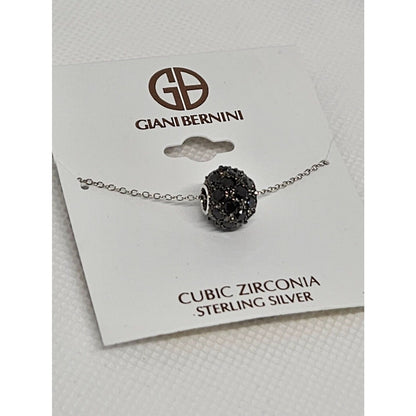 Sterling Silver CZ Fireball Pendant Necklace Chic Trendy Fashion Style Cocktail