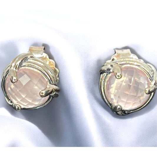 Peter Thomas Roth Natural Rose Quartz Sterling Silver Earrings (4.5 cts.) Luxury