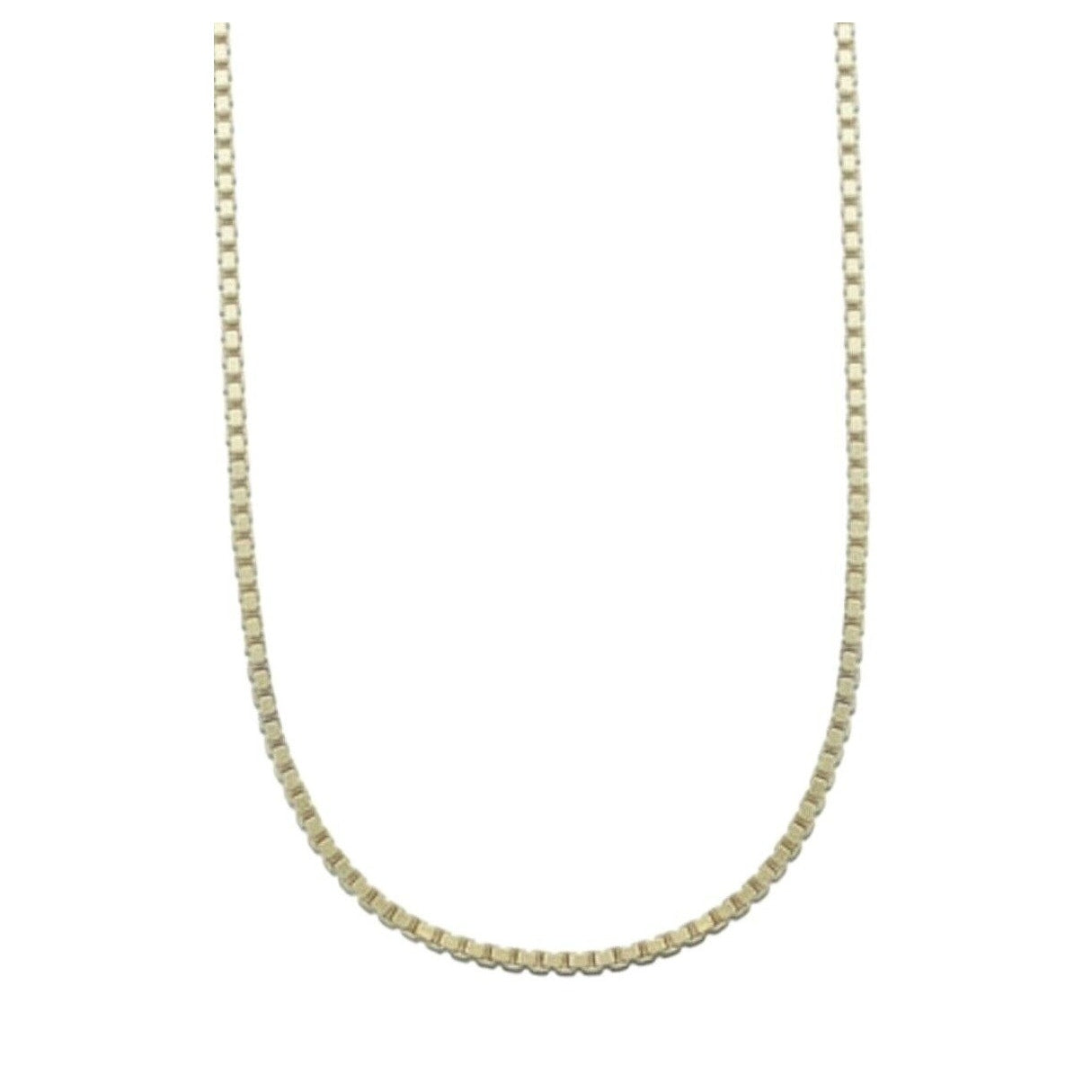 18K Gold Vermeil Box Chain Necklace 24” Dainty Chic Trendy Fashion Stylish NWT