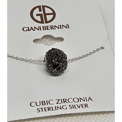 Sterling Silver CZ Fireball Pendant Necklace Chic Trendy Fashion Style Cocktail