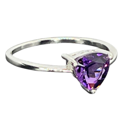 LUXY Gems Natural Amethyst Sterling Silver Ring (1 ct.) Luxury Fashion (Sz 8)