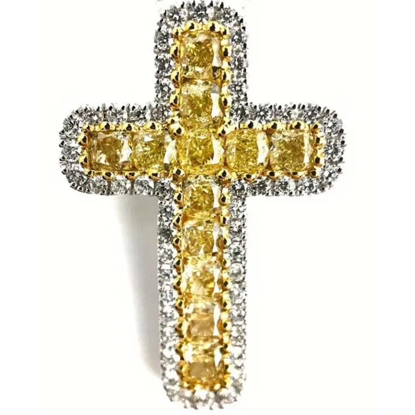 Silver Plated Crystal Cross Pendant Necklace Stunning Chic Style Faith Elegant