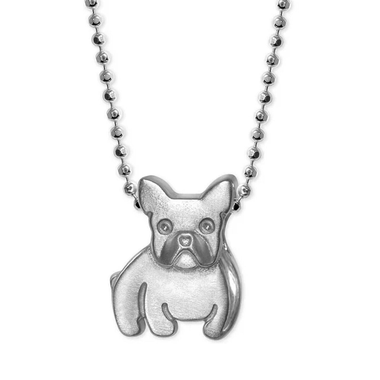 Alex Woo Sterling Silver French Bulldog Pendant Necklace Designer Frenchie Dog