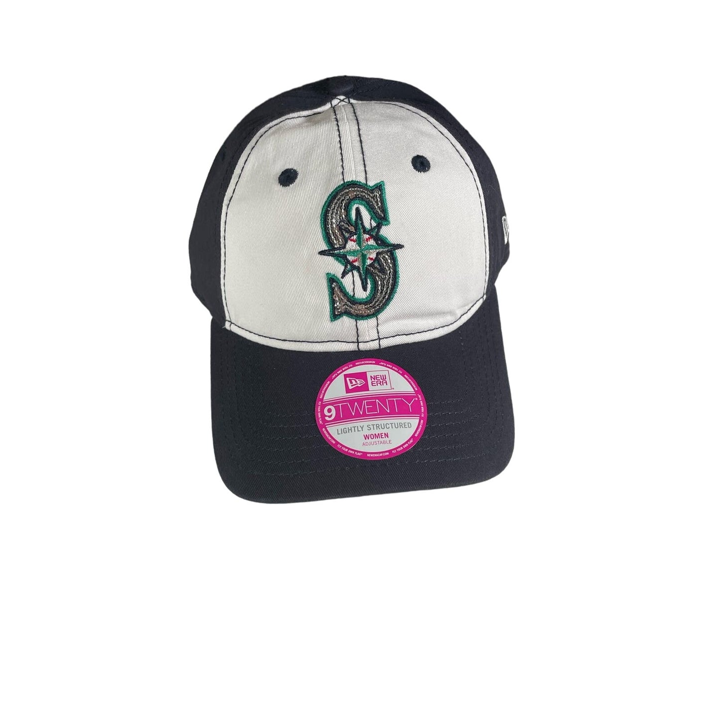 Seattle Mariners Shiny Embroidered Adjustable Ladies Hat S Logo Cap MLB Baseball