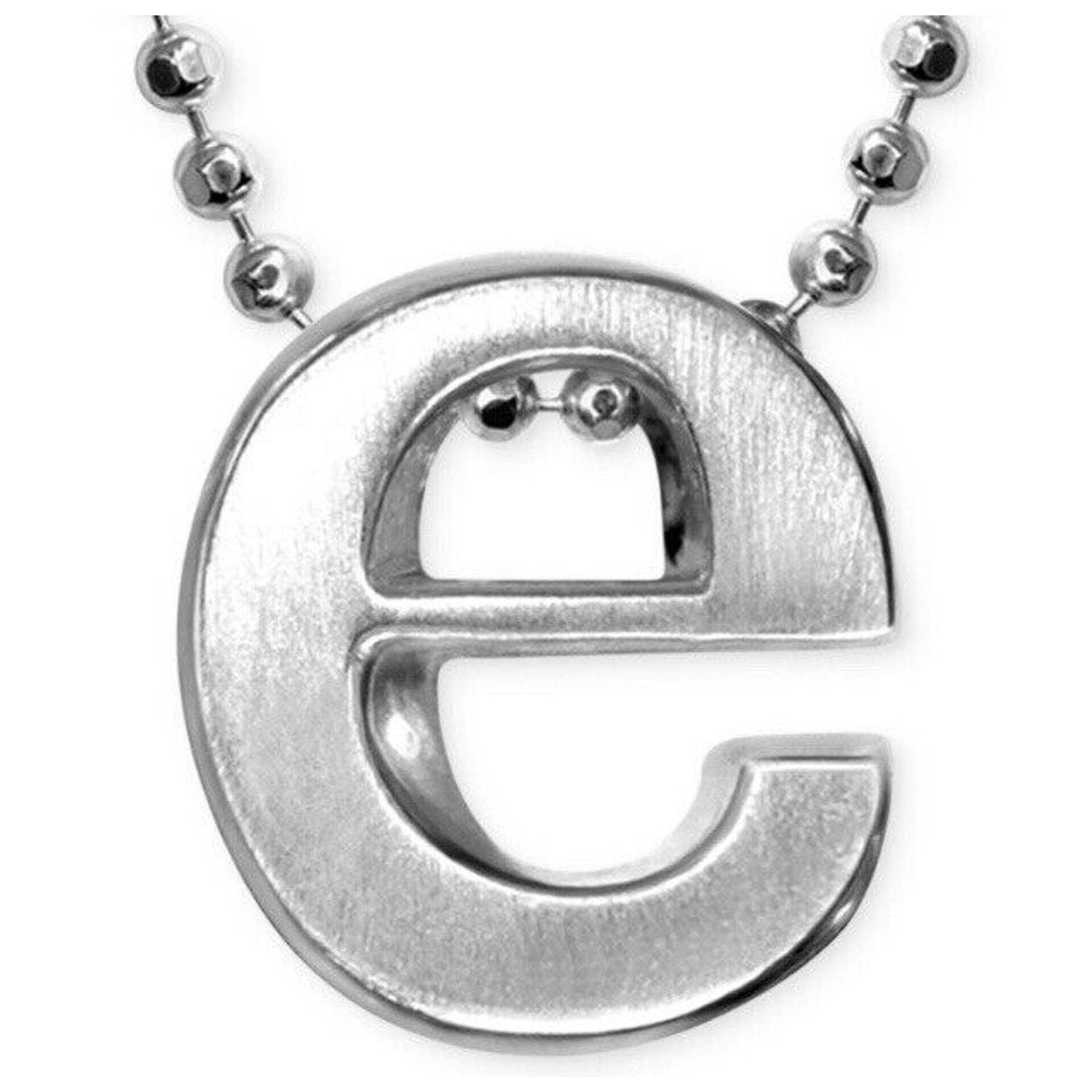 Alex Woo Sterling Silver ‘E’ Initial Pendant Necklace NY Designer Luxury Fashion